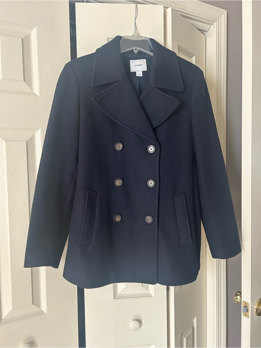 Old Navy Women's Navy Wool-Blend Peacoat